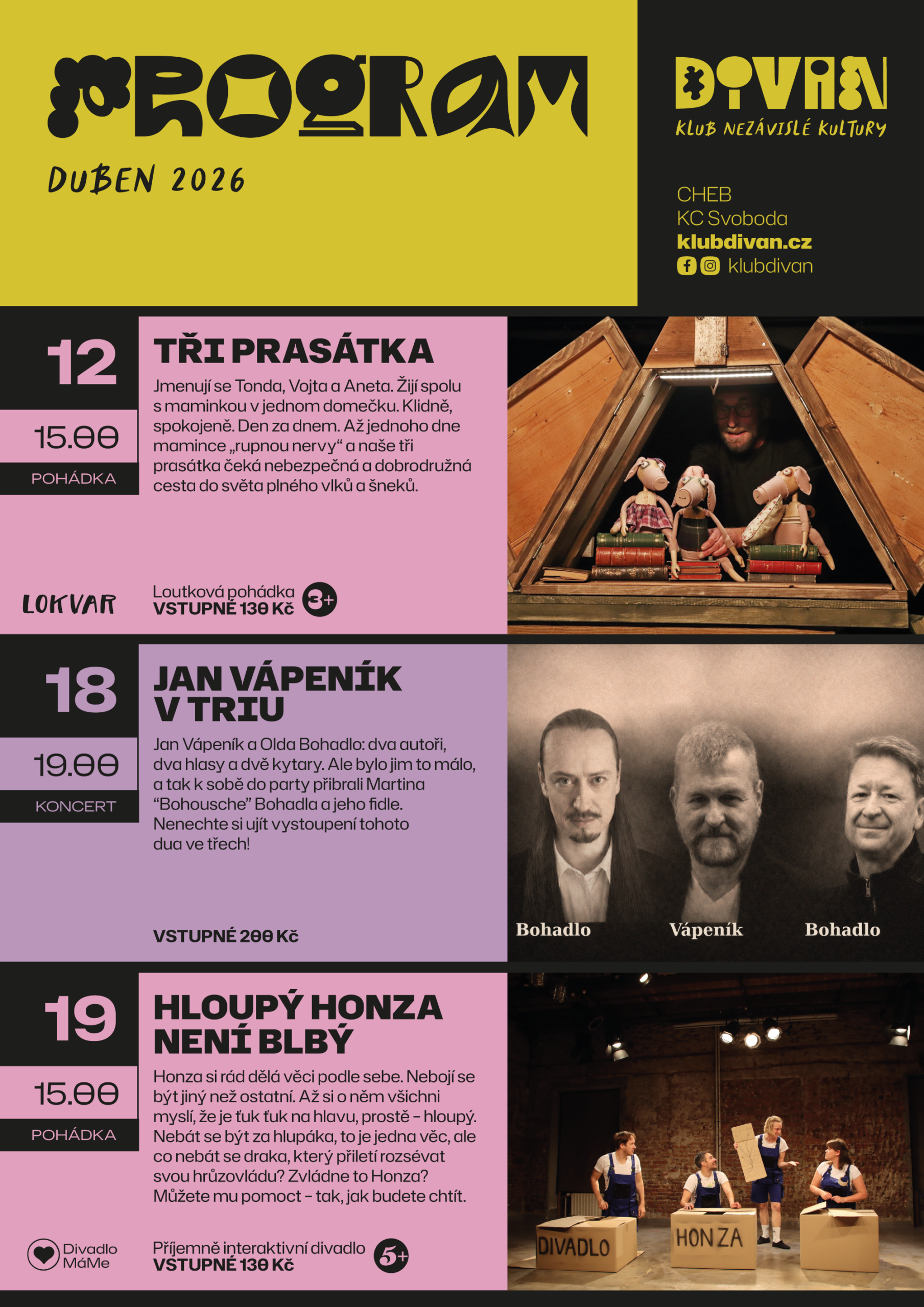 Program na duben 2026